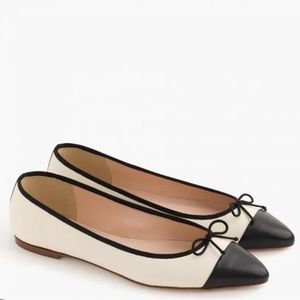 J. Crew | Gemma leather cap toe point ballet flat (8)